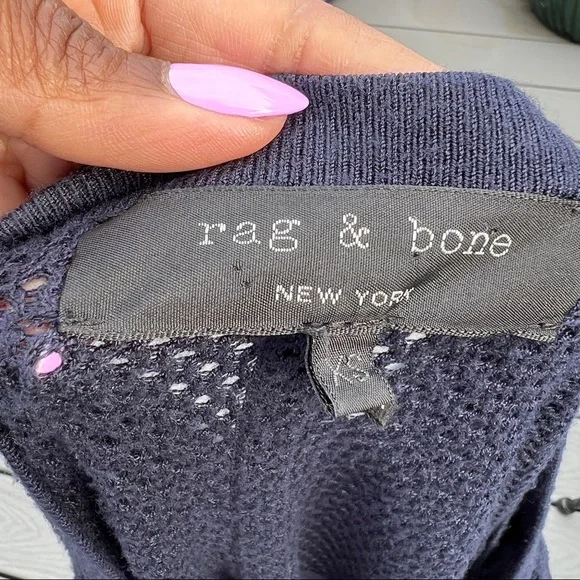 RAG & BONE NEW YORK Laser Cut Lightweight Sweater Women’s Size XS - Picture 6 of 7